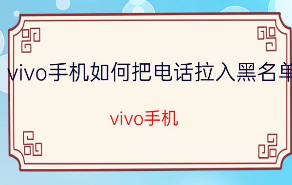 vivo手机如何把电话拉入黑名单 vivo手机 黑名单设置 拉黑功能